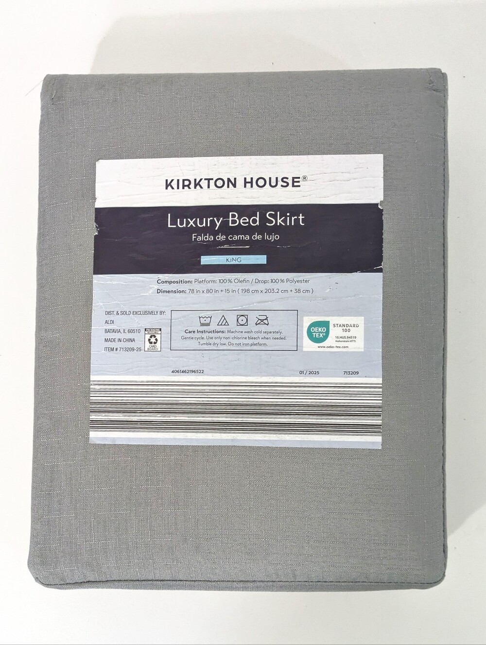 NEW Kirkton House Grey King Bed Skirt / Luxury Bedskirt - Picture 3 of 5